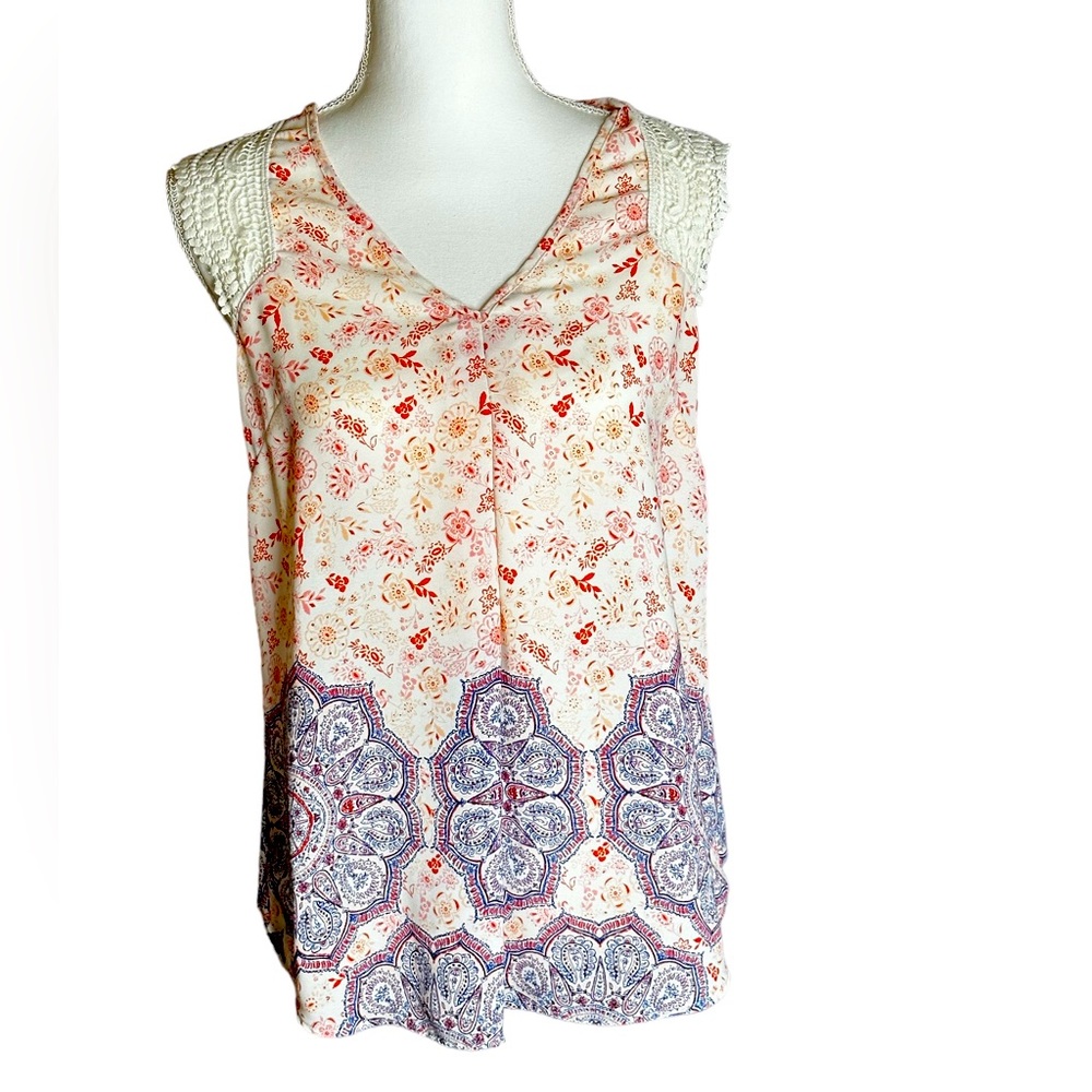 Boho Patterned V-Neck Blouse